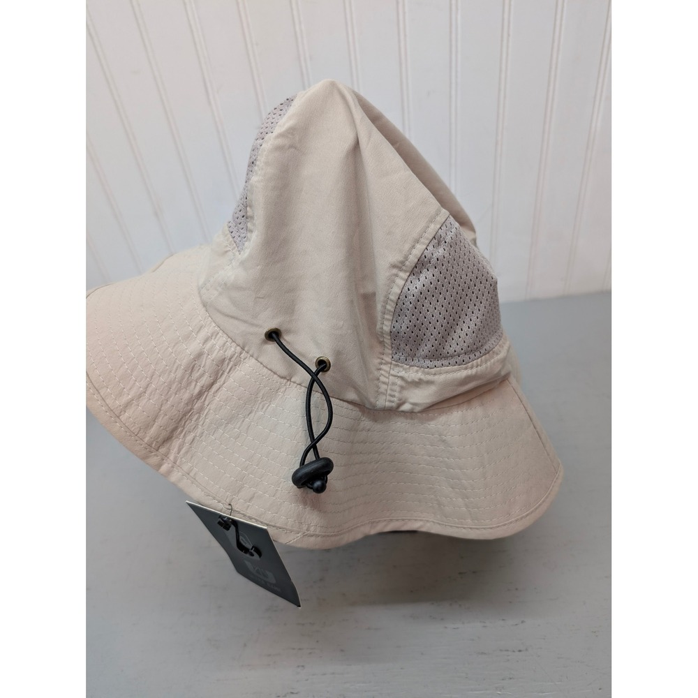 Ultra Game NBA Chicago Bulls Boonie Wide Brim Hat Khaki Tan Mesh Vented OSFM NEW - Picture 6 of 7